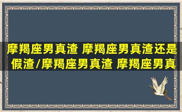 摩羯座男真渣 摩羯座男真渣还是假渣/摩羯座男真渣 摩羯座男真渣还是假渣-我的网站